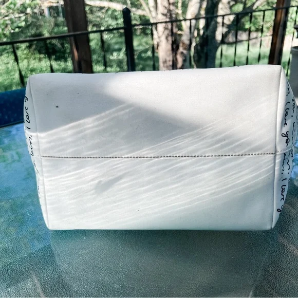 Kate Spade Sold Out Heart It Penelope White Canvas Tote Bag Sweet - Picture 8 of 15